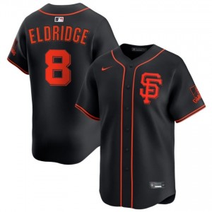 #8 Bryce Eldridge Replica Men Baseball Jersey | SF Giants Black Fan Gear 78401645