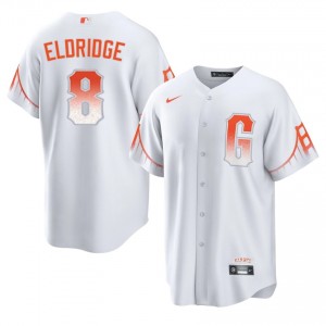 Original Bryce Eldridge #8 White City Connect Baseball Stitched Jersey | Giants Men Collection Edition 43504599