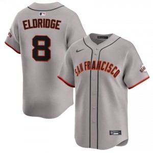 #8 Bryce Eldridge Fresh Men Baseball Jersey | SF Giants Gray Fan Gear 66989544