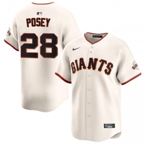 #28 Buster Posey Iconic Men Baseball Jersey | SF Giants Cream Fan Gear 65314270
