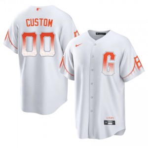 #00 Custom Original Men City Connect Baseball Jersey | SF Giants White Fan Gear 79343481