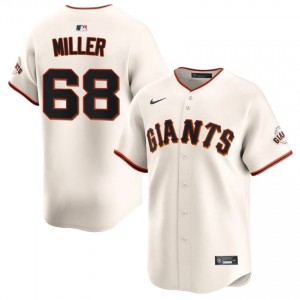Cream Erik Miller #68 San Francisco Giants Baseball Embroidery Jersey | Iconic Men Fit 98611047