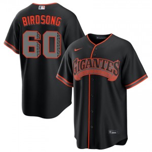 Hayden Birdsong #60 San Francisco Alternate Baseball Jersey | Exclusive Men Black Embroidery Edition 50967975