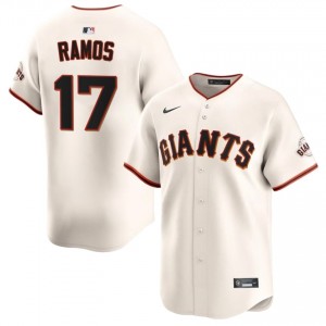 Iconic Heliot Ramos #17 Cream Baseball Embroidery Jersey | Giants Men Collection Edition 51630869