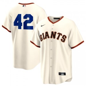 Original Jackie Robinson Day #42 Cream Baseball Stitched Jersey | Giants Men Collection Edition 40798871