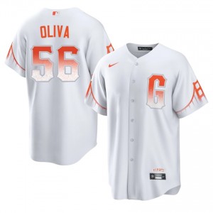 Jared Oliva #56 San Francisco City Connect Baseball Jersey | MLB Men White Stitched Edition 63804991