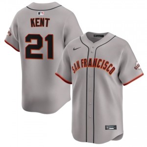 Fresh Jeff Kent #21 Gray Baseball Embroidery Jersey | Giants Men Collection Edition 41801048