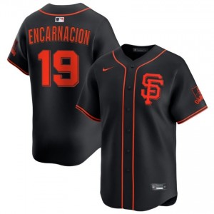Jerar Encarnacion #19 San Francisco Baseball Jersey | Replica Men Black Stitch Edition 98888542