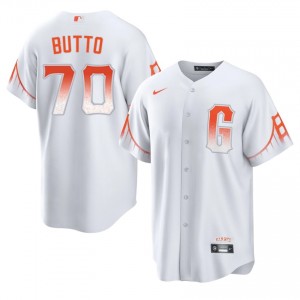 Original Jose Butto #70 White City Connect Baseball Stitched Jersey | Giants Men Collection Edition 94842259