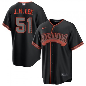 Exclusive Jung Hoo Lee #51 Black Alternate Baseball Embroidery Jersey | Giants Men Collection Edition 11272010