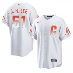 #51 Jung Hoo Lee Original Men City Connect Baseball Jersey | SF Giants White Fan Gear 48353439