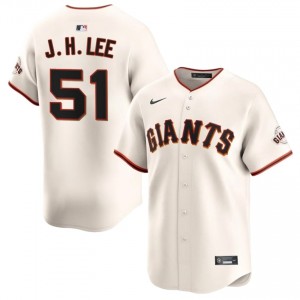 Men Jung Hoo Lee #51 Cream Embroidery Jersey | SF Iconic Baseball Gear 24460866