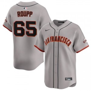 #65 Landen Roupp Fresh Men Baseball Jersey | SF Giants Gray Fan Gear 49444725