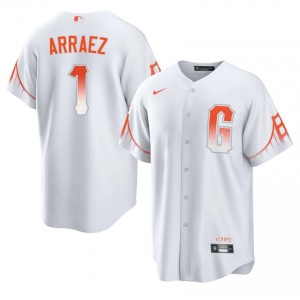 #1 Luis Arraez Original Men City Connect Baseball Jersey | SF Giants White Fan Gear 98252381