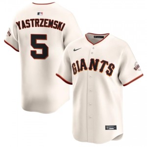 #5 Mike Yastrzemski Iconic Men Baseball Jersey | SF Giants Cream Fan Gear 84180320