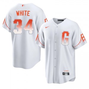 Men Mitchell White #34 White City Connect Stitched Jersey | SF Original Baseball Gear 56410843