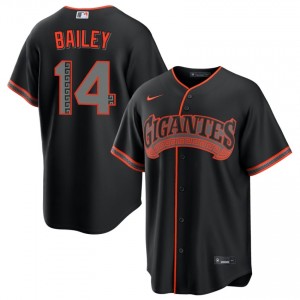 Black Patrick Bailey #14 San Francisco Giants Baseball Alternate Embroidery Jersey | Iconic Men Fit 85927567