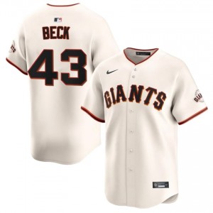 Iconic Tristan Beck #43 Cream Baseball Embroidery Jersey | Giants Men Collection Edition 92529597