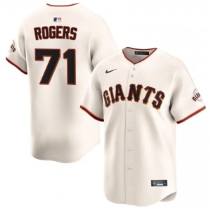 Iconic Tyler Rogers #71 Cream Baseball Embroidery Jersey | Giants Men Collection Edition 96791476
