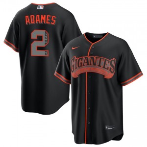 Willy Adames #2 San Francisco Alternate Baseball Jersey | Classic Men Black Embroidery Edition 22451892