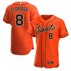 Orange Bryce Eldridge #8 San Francisco Giants Baseball Stitched Jersey | Authentic Men Fit 52893827