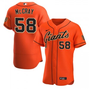 Orange Grant McCray #58 San Francisco Giants Baseball Stitched Jersey | Authentic Men Fit 56491547