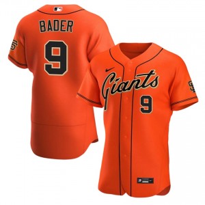 Authentic Harrison Bader #9 Orange Baseball Stitched Jersey | Giants Men Collection Edition 36914298
