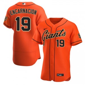Men Jerar Encarnacion #19 Orange Stitched Jersey | SF Authentic Baseball Gear 42947995