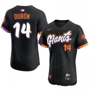 Mauricio Dubon #14 San Francisco Baseball Jersey | Officially Licensed Men Anthracite Stitch Edition 43524848