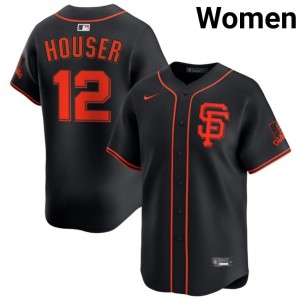 #12 Adrian Houser Premium Women Baseball Jersey | SF Giants Black Fan Gear 36202004