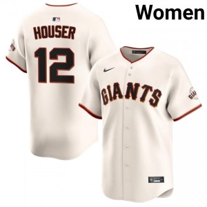 Adrian Houser #12 San Francisco Baseball Jersey | Exclusive Women Cream Embroidery Edition 66736619