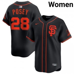 Buster Posey #28 San Francisco Baseball Jersey | Premium Women Black Stitch Edition 73360741