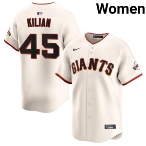 Caleb Kilian #45 San Francisco Baseball Jersey | Professional Women Cream Embroidery Edition 52706386