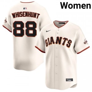 Women Carson Whisenhunt #88 Cream Embroidery Jersey | SF Exclusive Baseball Gear 97619118