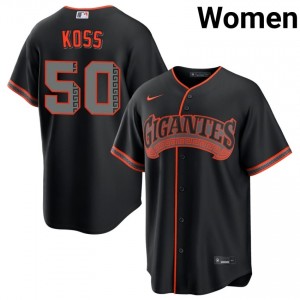 Black Christian Koss #50 San Francisco Giants Baseball Alternate Stitched Jersey | Pro-Grade Women Fit 21965084
