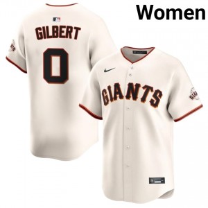 #0 Drew Gilbert Exclusive Women Baseball Jersey | SF Giants Cream Fan Gear 82681148