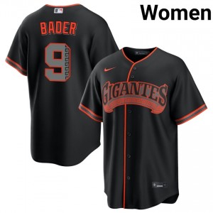 #9 Harrison Bader Elite Women Alternate Baseball Jersey | SF Giants Black Fan Gear 20276067