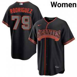 Jesus Rodriguez #79 San Francisco Alternate Baseball Jersey | MLB Women Black Stitched Edition 31409451