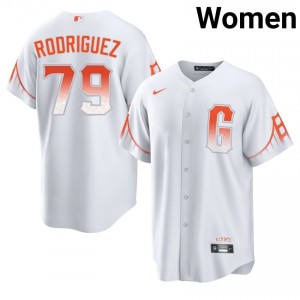 Women Jesus Rodriguez #79 White City Connect Stitched Jersey | SF MLB Baseball Gear 83249711