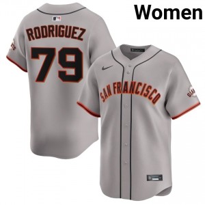 Official Jesus Rodriguez #79 Gray Baseball Embroidery Jersey | Giants Women Collection Edition 43657629