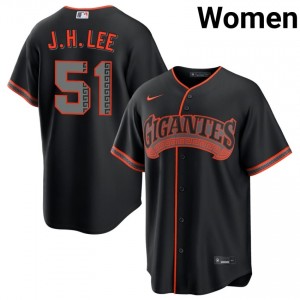 Women Jung Hoo Lee #51 Black Alternate Stitched Jersey | SF Pro-Grade Baseball Gear 13941191