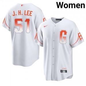 MLB Jung Hoo Lee #51 White City Connect Baseball Stitched Jersey | Giants Women Collection Edition 90827269
