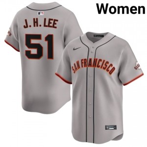 #51 Jung Hoo Lee Official Women Baseball Jersey | SF Giants Gray Fan Gear 78839125