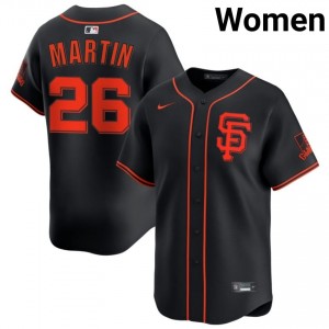 Premium Logan Martin #26 Black Baseball Sewn Jersey | Giants Women Collection Edition 38980504