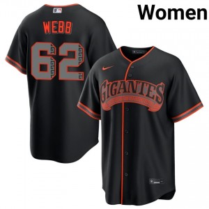 Logan Webb #62 San Francisco Alternate Baseball Jersey | Pro-Grade Women Black Stitched Edition 82260551