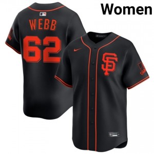 Premium Logan Webb #62 Black Baseball Sewn Jersey | Giants Women Collection Edition 71757419