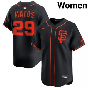 Luis Matos #29 San Francisco Baseball Jersey | Premium Women Black Stitch Edition 77941913