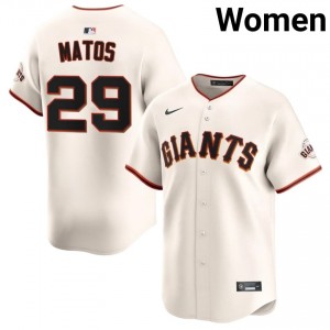 Exclusive Luis Matos #29 Cream Baseball Embroidery Jersey | Giants Women Collection Edition 89031958