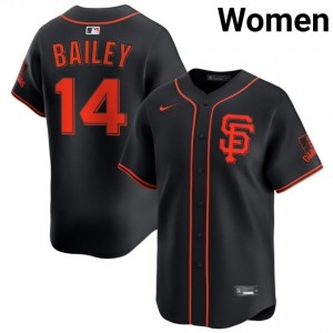 Patrick Bailey #14 San Francisco Baseball Jersey | Premium Women Black Stitch Edition 77988527