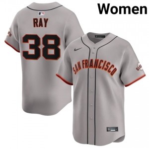 Robbie Ray #38 San Francisco Baseball Jersey | Official Women Gray Embroidery Edition 74982367